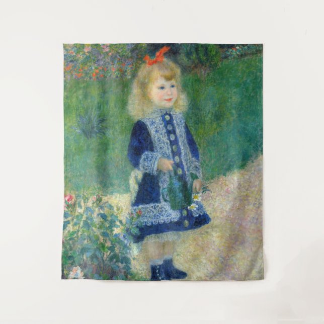 Pierre-Auguste Renoir - Ein Mädchen mit einer Wass Wandteppich (Vorderseite)
