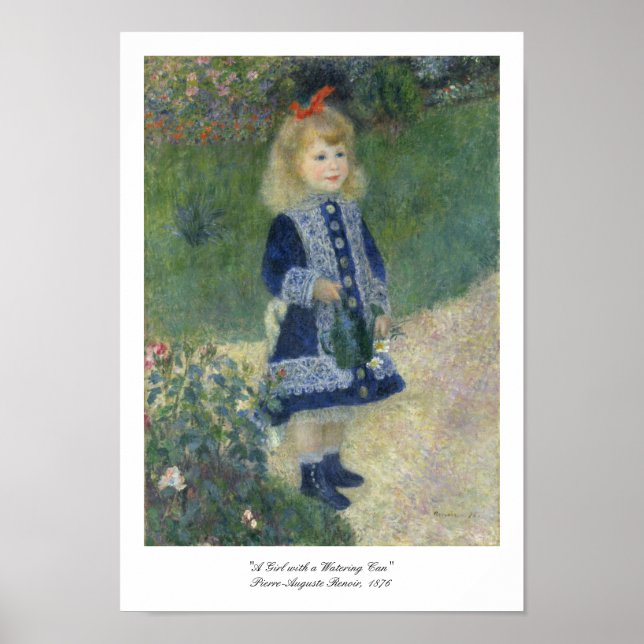 Pierre-Auguste Renoir "Ein Mädchen mit einer Wasse Poster (Vorne)