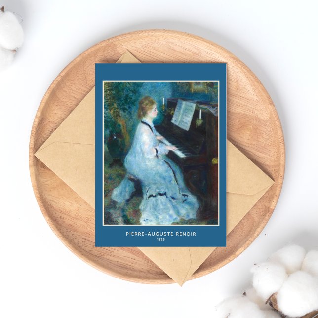Pierre-Auguste Renoir, Frau am Klavier Postkarte (Von Creator hochgeladen)