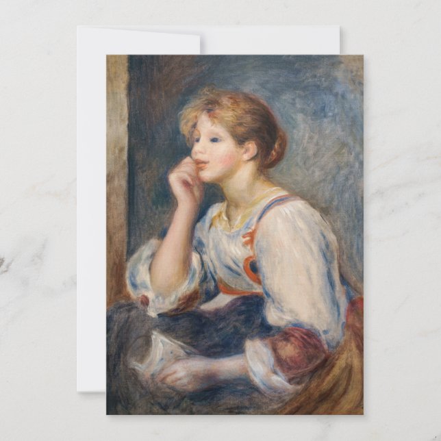 Pierre-Auguste Renoir - Frau mit einem Brief Dankeskarte (Vorderseite)