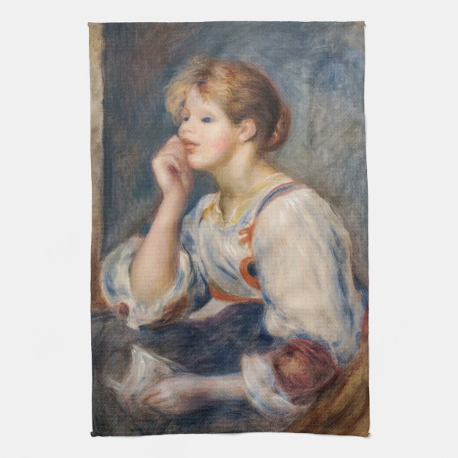 Pierre-Auguste Renoir - Frau mit einem Brief Geschirrtuch (Vertikal)