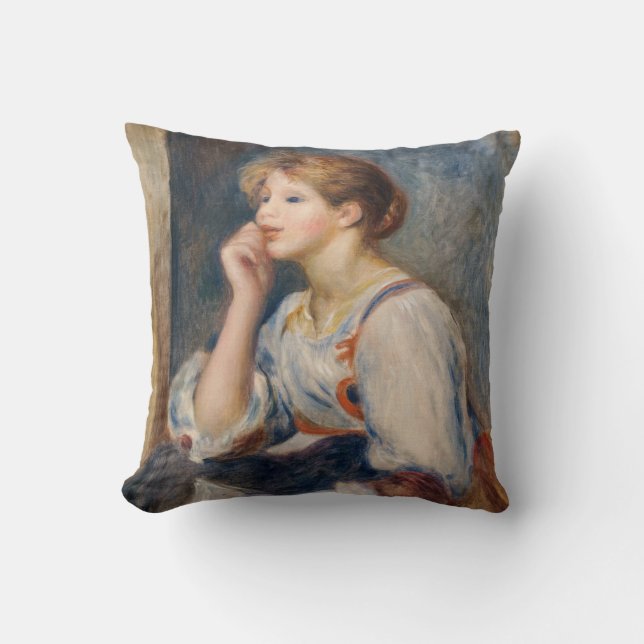 Pierre-Auguste Renoir - Frau mit einem Brief Kissen (Vorderseite)