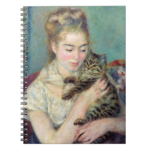 Pierre-Auguste Renoir - Frau mit einer Katze Notizblock