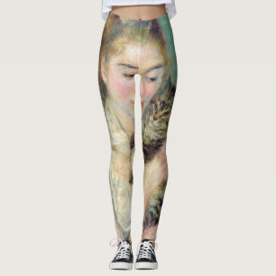 Pierre-Auguste Renoir - Frau mit Katze Leggings