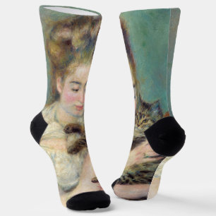 Pierre-Auguste Renoir - Frau mit Katze Socken