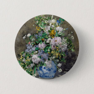 Pierre-Auguste Renoir - Frühlingsstrauß Button