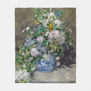 Pierre-Auguste Renoir - Frühlingsstrauß Fleecedecke