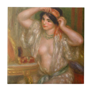 Pierre Auguste Renoir Gabrielle am Spiegel Fliese