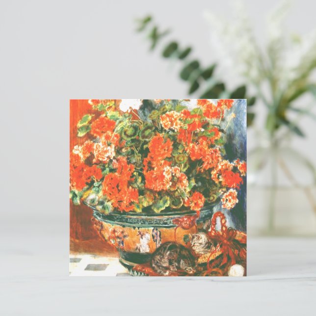 Pierre-Auguste Renoir Geraniums and Cats (Stehend Vorderseite)