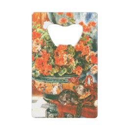 Pierre-Auguste Renoir Geraniums and Cats Geldbeutel Flaschenöffner