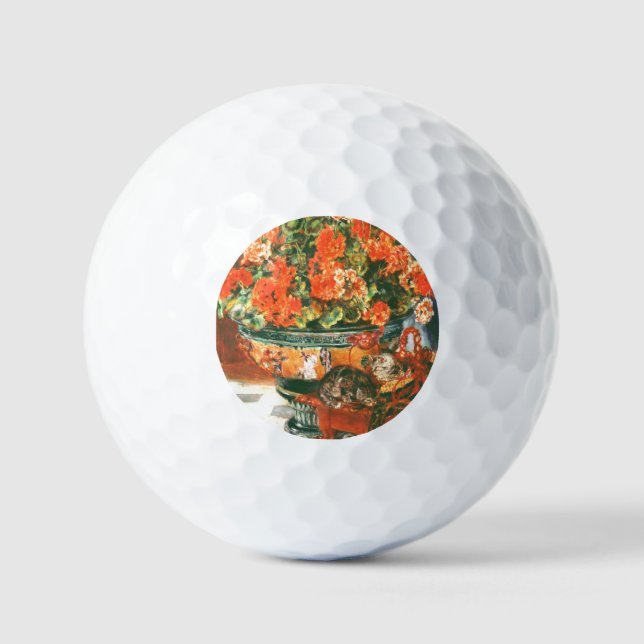 Pierre-Auguste Renoir Geraniums and Cats Golfball (Vorderseite)