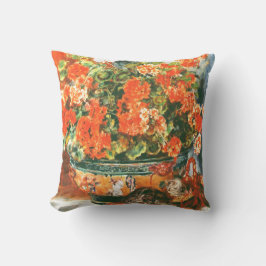Pierre-Auguste Renoir Geraniums and Cats Kissen