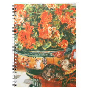 Pierre-Auguste Renoir Geraniums and Cats Notizblock