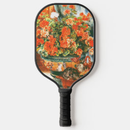 Pierre-Auguste Renoir Geraniums and Cats Pickleball Schläger