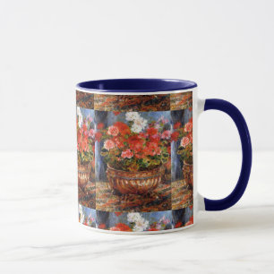 Pierre-Auguste Renoir Geraniums in einem Kupferbec Tasse