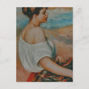 Pierre Auguste Renoir Girl mit einem Körbchen Fisc Postkarte