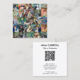 Pierre-Auguste Renoir - Gitter Collage - QR-Code Quadratische Visitenkarte