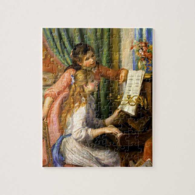 Pierre-Auguste Renoir- - JeunesFilles Au Klavier (Vertikal)