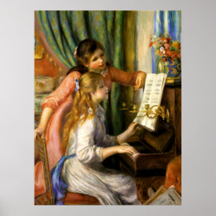 Pierre-Auguste Renoir- - JeunesFilles Au Klavier Poster