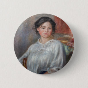 Pierre-Auguste Renoir - Junge Frau sitzend Button