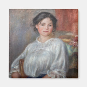 Pierre-Auguste Renoir - Junge Frau sitzend Magnet