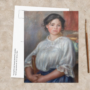 Pierre-Auguste Renoir - Junge Frau sitzend Postkarte