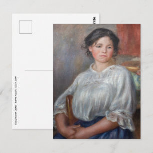 Pierre-Auguste Renoir - Junge Frau sitzend Postkarte