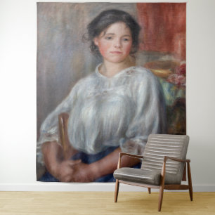Pierre-Auguste Renoir - Junge Frau sitzend Wandteppich