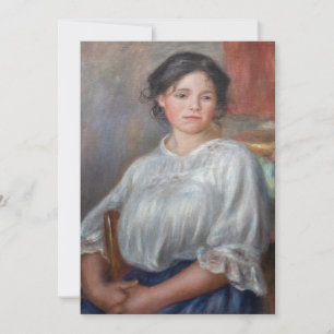 Pierre-Auguste Renoir - Junge Frau sitzt Dankeskarte