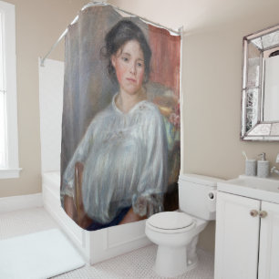 Pierre-Auguste Renoir - Junge Frau sitzt Duschvorhang