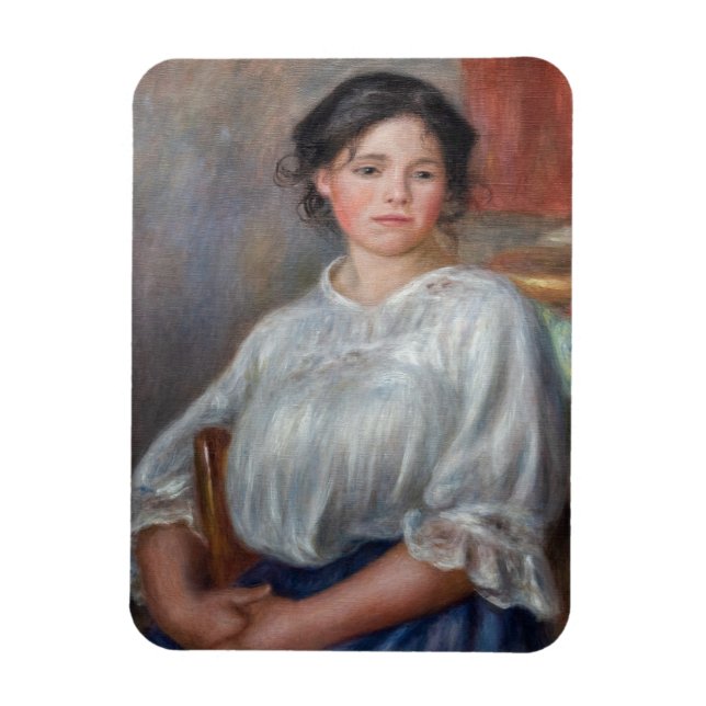 Pierre-Auguste Renoir - Junge Frau sitzt Magnet (Vertikal)