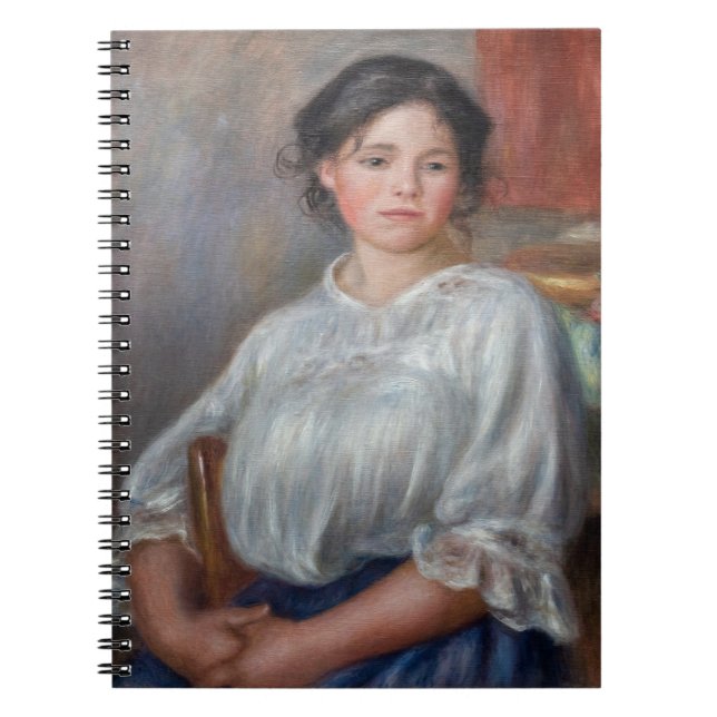 Pierre-Auguste Renoir - Junge Frau sitzt Notizblock (Vorderseite)