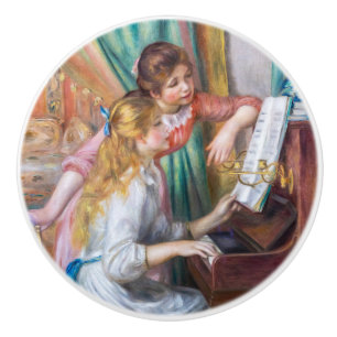 Pierre Auguste Renoir - Junge Mädchen am Klavier Keramikknauf