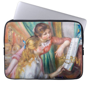 Pierre Auguste Renoir - Junge Mädchen am Klavier Laptopschutzhülle