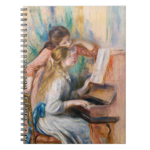 Pierre Auguste Renoir - Junge Mädchen am Klavier Notizblock