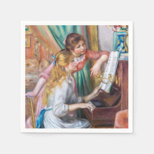 Pierre Auguste Renoir - Junge Mädchen am Klavier Serviette
