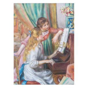 Pierre Auguste Renoir - Junge Mädchen am Klavier Tischdecke