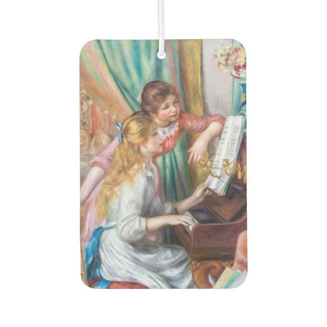 Pierre Auguste Renoir - Junge Mädchen am Piano Autolufterfrischer (Vorderseite)
