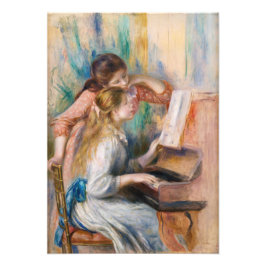 Pierre Auguste Renoir - Junge Mädchen am Piano Fotodruck