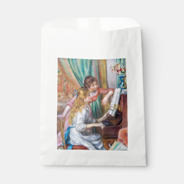 Pierre Auguste Renoir - Junge Mädchen am Piano Geschenktütchen (Vorderseite)