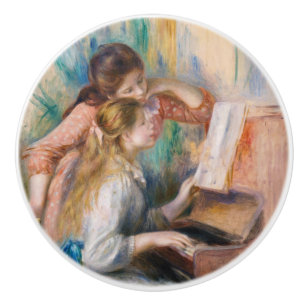 Pierre Auguste Renoir - Junge Mädchen am Piano Keramikknauf