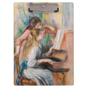 Pierre Auguste Renoir - Junge Mädchen am Piano Klemmbrett