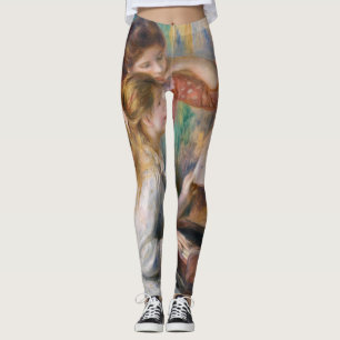 Pierre Auguste Renoir - Junge Mädchen am Piano Leggings
