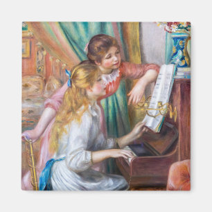 Pierre Auguste Renoir - Junge Mädchen am Piano Magnet
