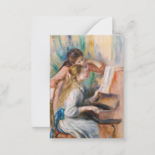 Pierre Auguste Renoir - Junge Mädchen am Piano Mitteilungskarte