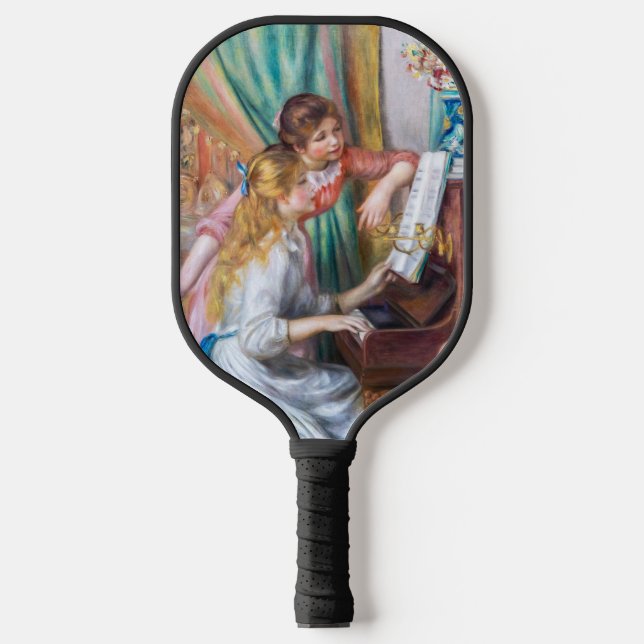 Pierre Auguste Renoir - Junge Mädchen am Piano Pickleball Schläger (Vorderseite)