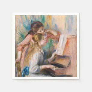 Pierre Auguste Renoir - Junge Mädchen am Piano Serviette
