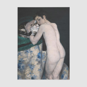 Pierre-Auguste Renoir - Junge mit einer Katze Seidenpapier
