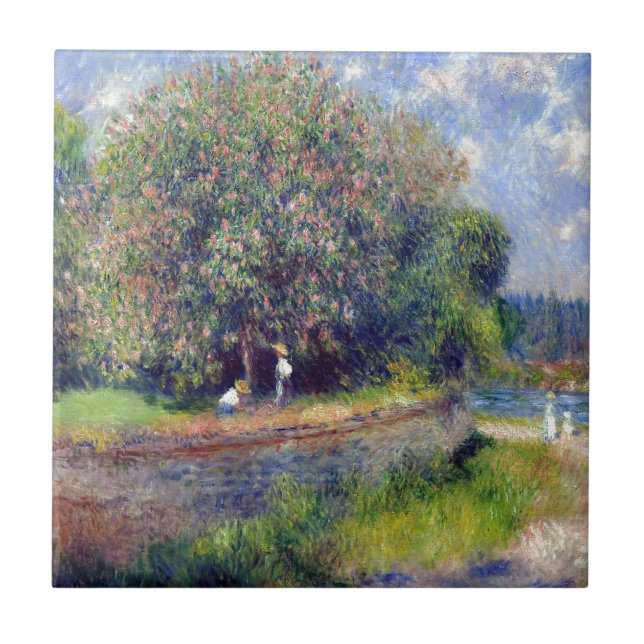 Pierre-Auguste Renoir-Kastanienbaum Fliese (Vorderseite)