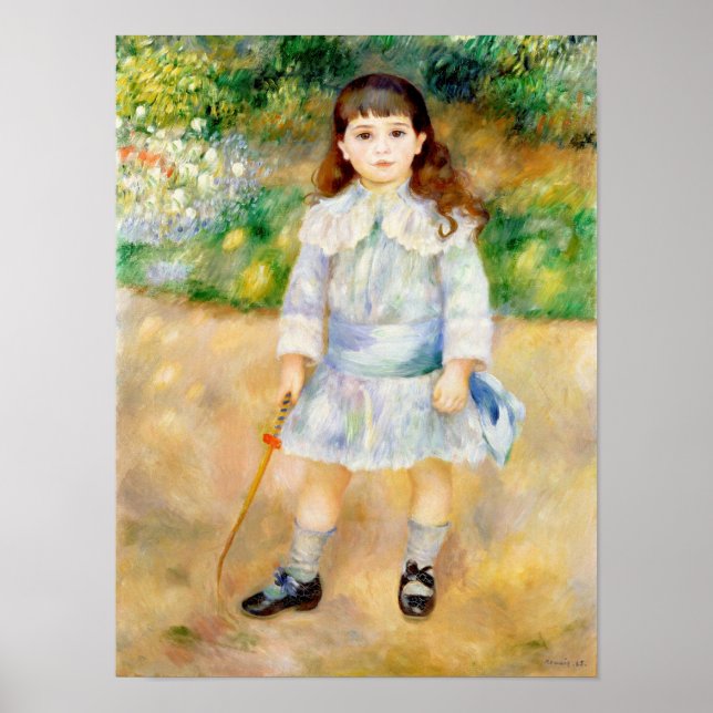 Pierre-Auguste Renoir - Kind mit einer Peitsche Poster (Vorne)